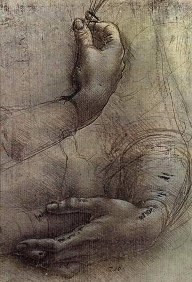 Anatomical drawings by Leonardo da Vinci, pen and ink, c. 1510-1513, Royal Collection