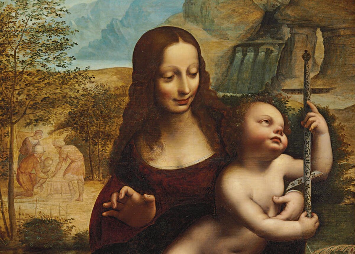 Madonna of the Yarnwinder by Leonardo da Vinci, oil on panel, c. 1501-1510